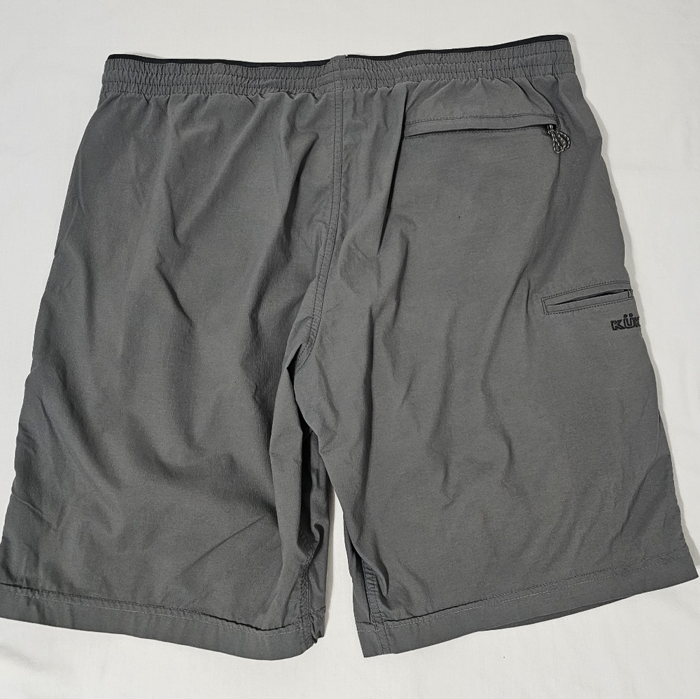 KÜHL Gray Performance Shorts XL Mens Athletic Hiking Outdoor Lightweight Stretch - Picture 2 of 7